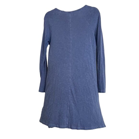 Sundry Sunday Long Sleeve Blue T-Shirt Asymmetrical Hem Dress Size S - Picture 5 of 6